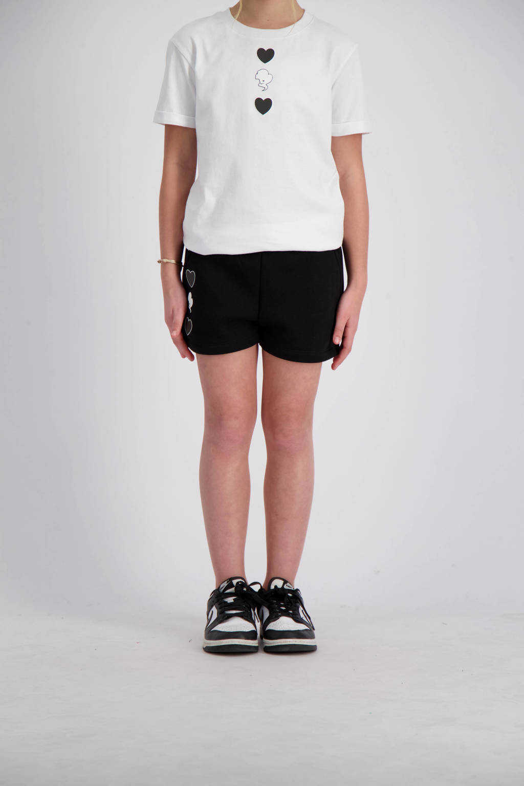 Reinders T-shirt met hartjes wit