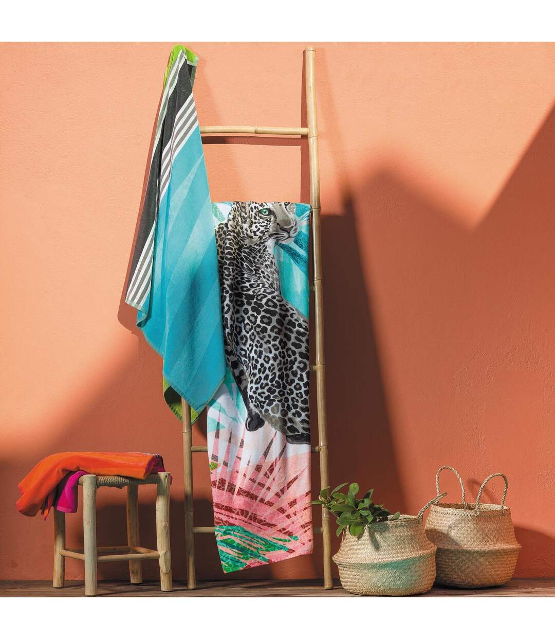 Drap de plage 100x180 cm LEOPARD Multicolore