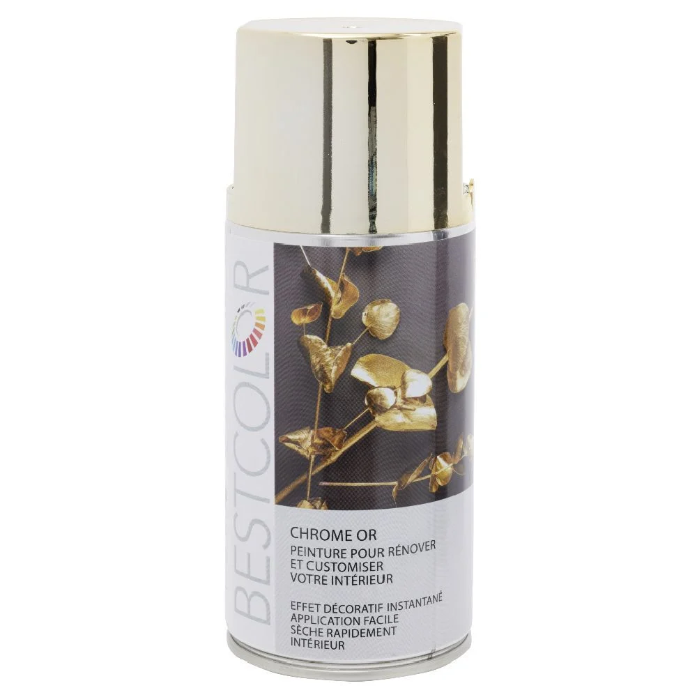Peinture aérosol effet Chromé Or 300 ml