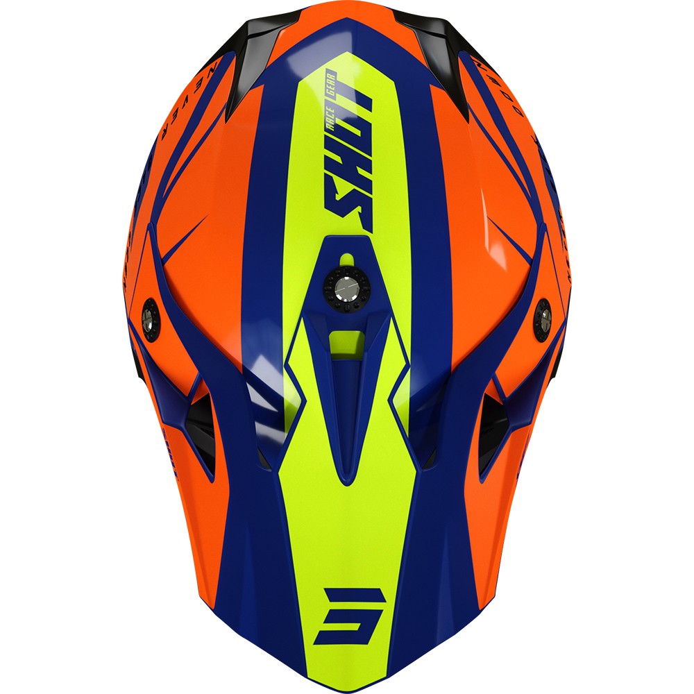 Shot - Casque Pulse Revenge Navy / Orange / Jaune fluo