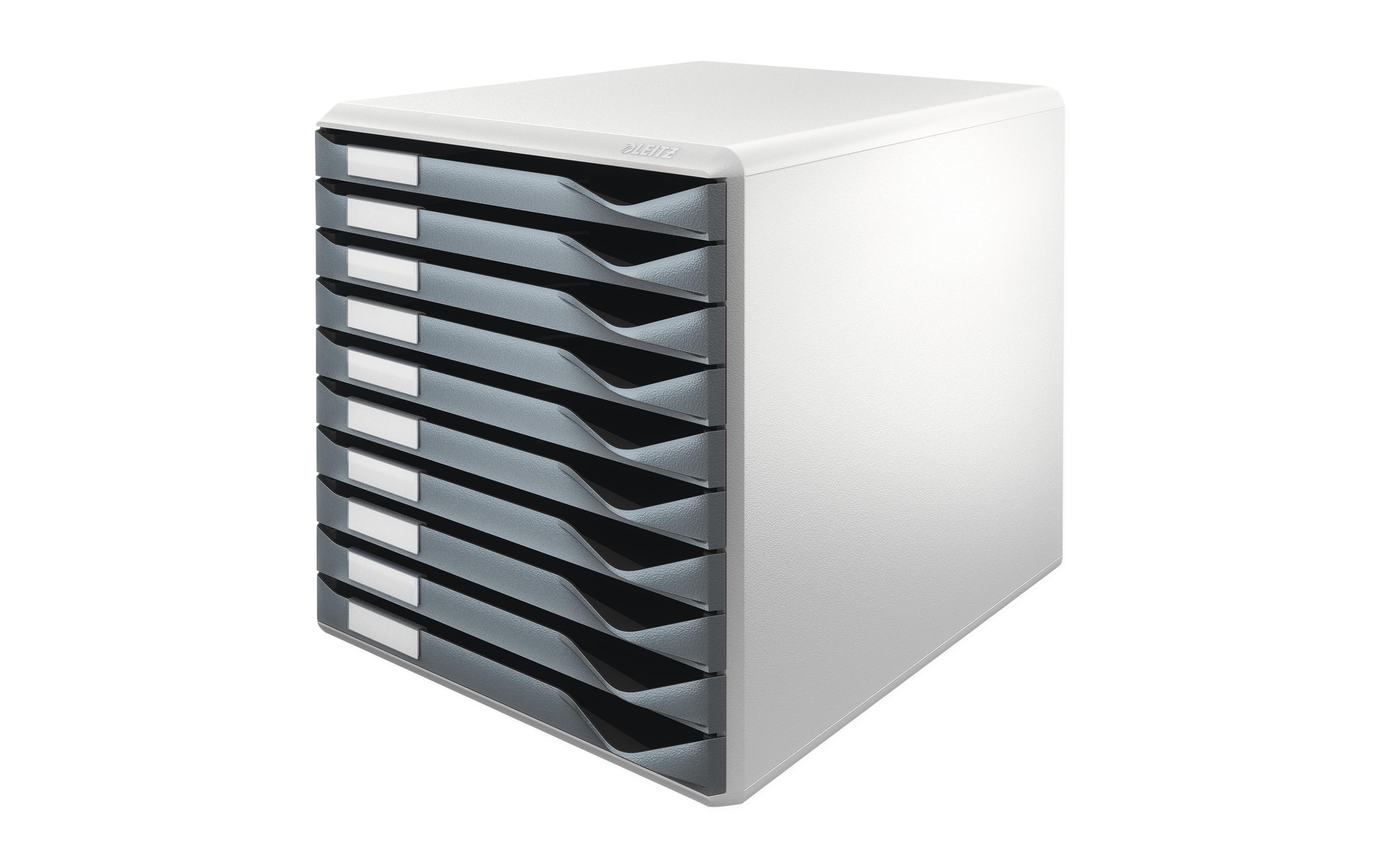 Schubladenbox Formular-Set 10 Schubladen, Dunkelgrau<br>Schubladen-Element