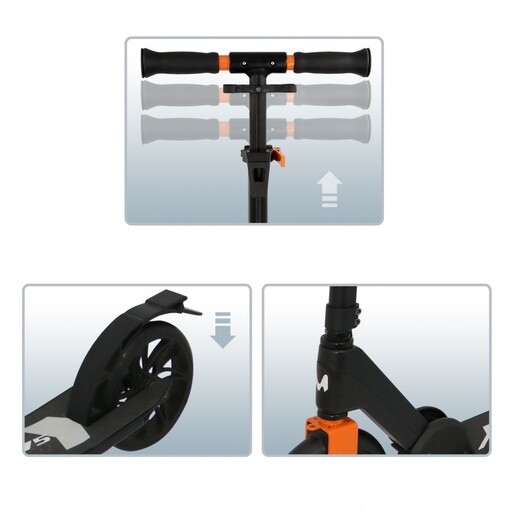 Patinete dobrável para crianças de 7 anos, com 2 rodas, 17,5 cm, CB Riders