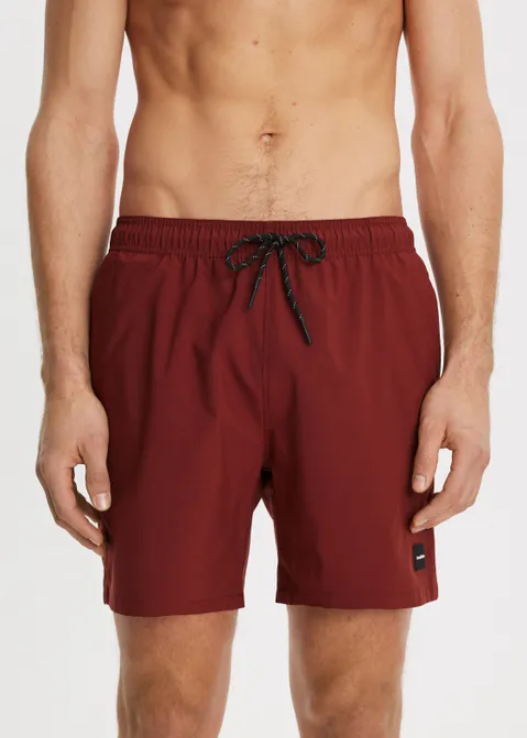 Zwembroek met logo rood (BRIQUE)