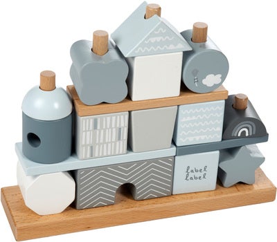 Label Label Stableleke Hus, Blå