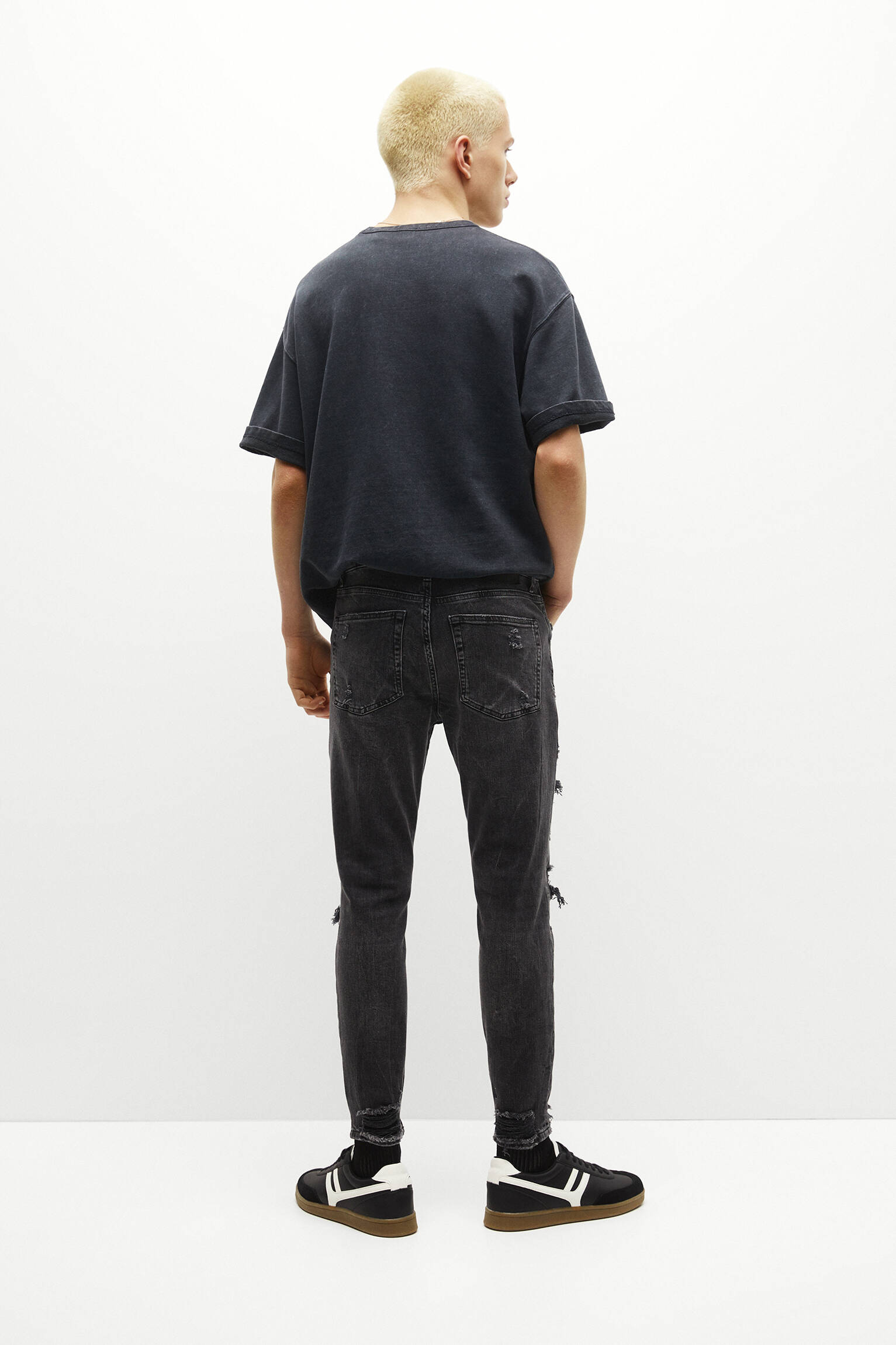 Calça jeans skinny rasgada - NEG-DELAV