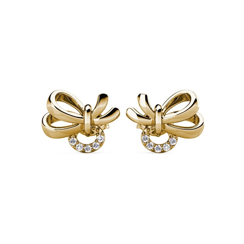 Boucles d'oreilles Posie - Doré et Cristal