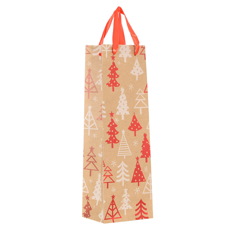 Sac cadeaux 'sapins graphiques'