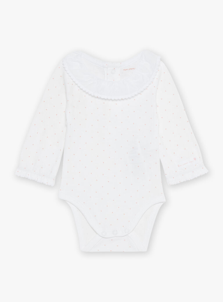Ensemble body, salopette et bandeau écru