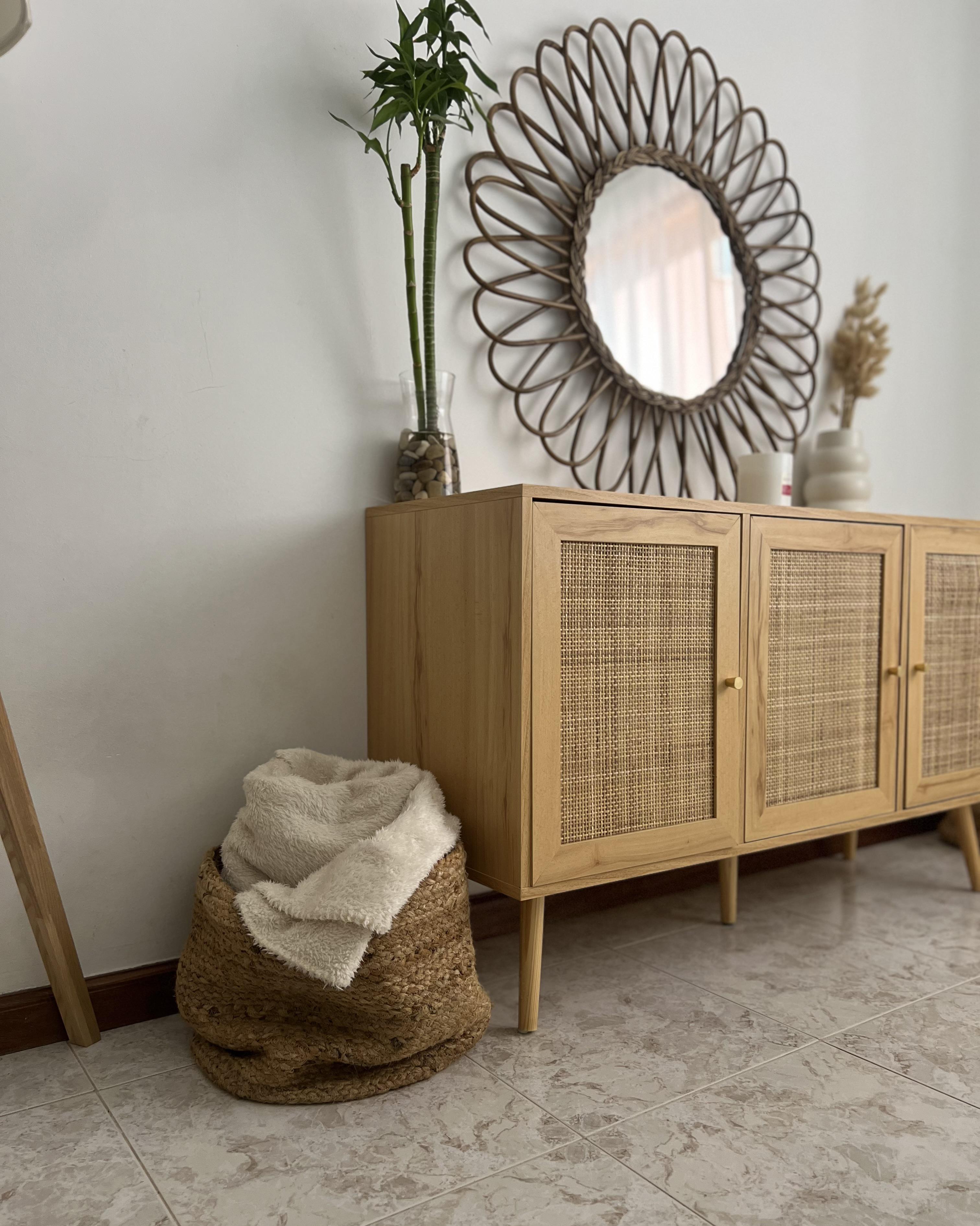 Set van 2 manden KAELLA Jute Zandbeige