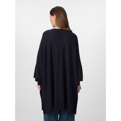 Damen-Langjacke Oversized, Dunkelblau