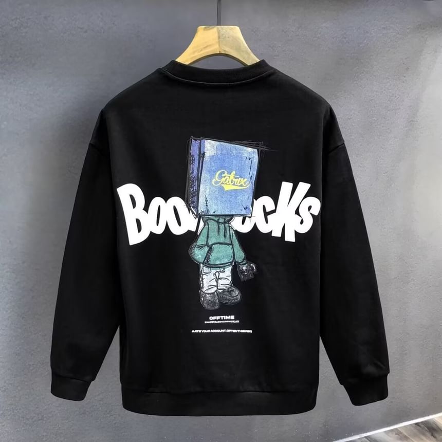 Maxelane - Sweatshirt met ronde hals en cartoonprint