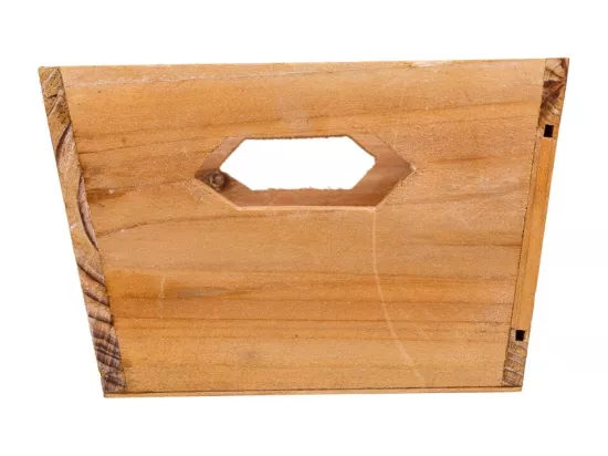 Ensemble de 3 boîtes en bois marron