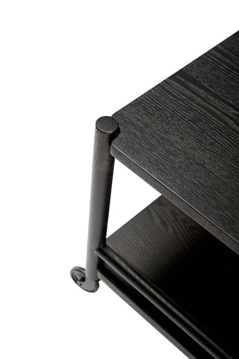 Hübsch  Rullebord, sort - 40x40xh44 cm