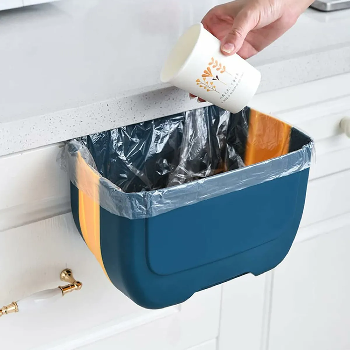 Vendos85 Poubelle Suspendue 5 L - Bleu
