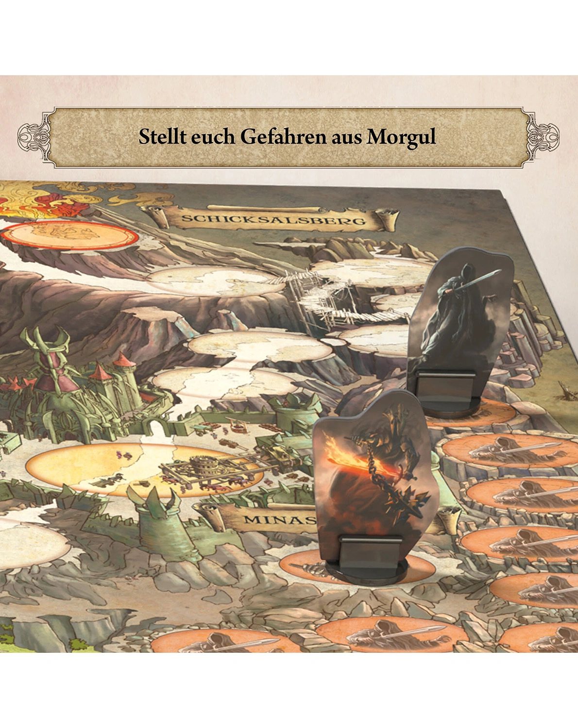 Gesellschaftsspiel DER HERR DER RINGE - GEMEINSAM ZUM SCHICKSALSBERG in bunt