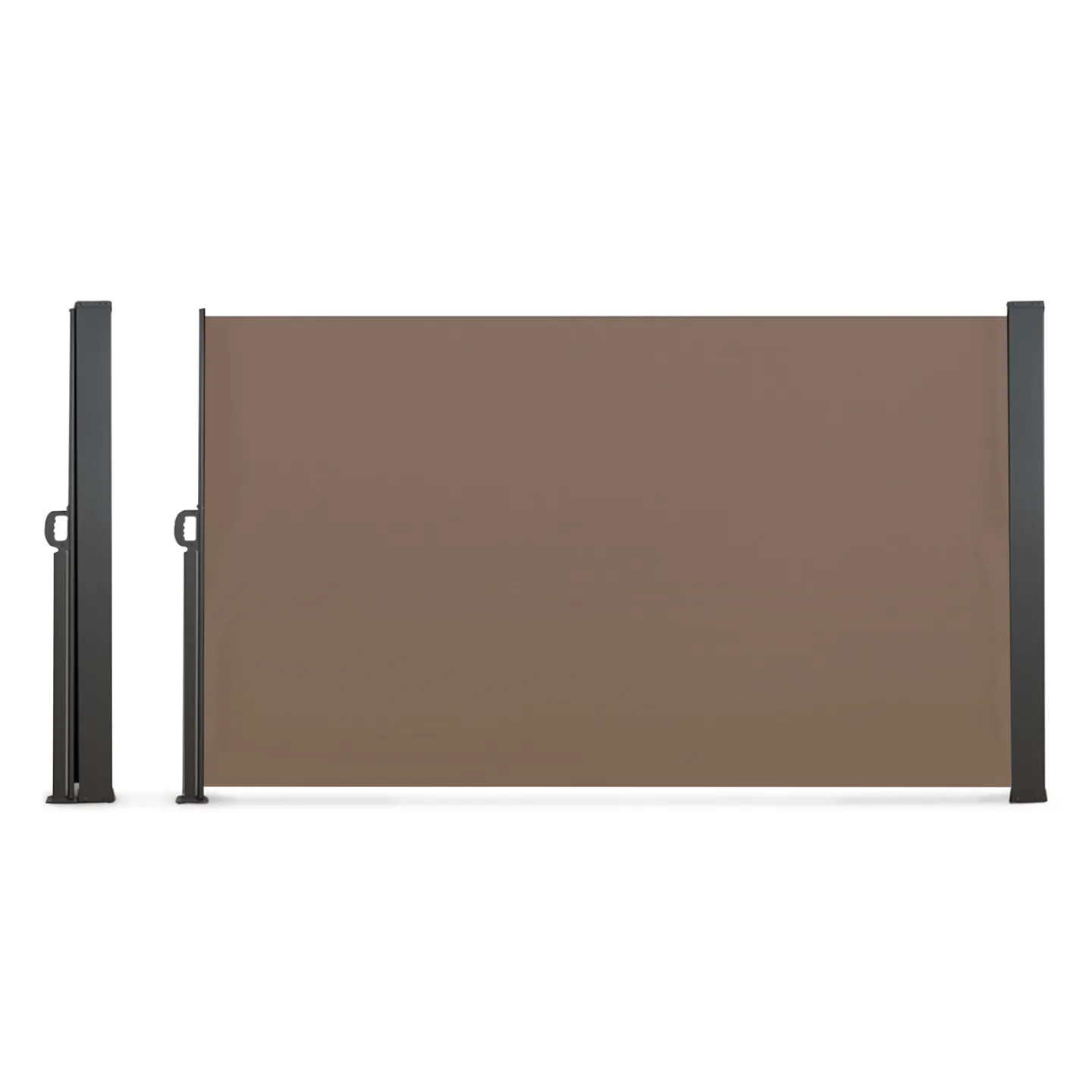 Paravent extérieur rétractable 180 x 400 CM taupe store latéral