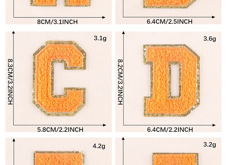 Embroidery Kingdom - Geborduurde applicatie met alfabet/hartmotief (verschillende ontwerpen)
