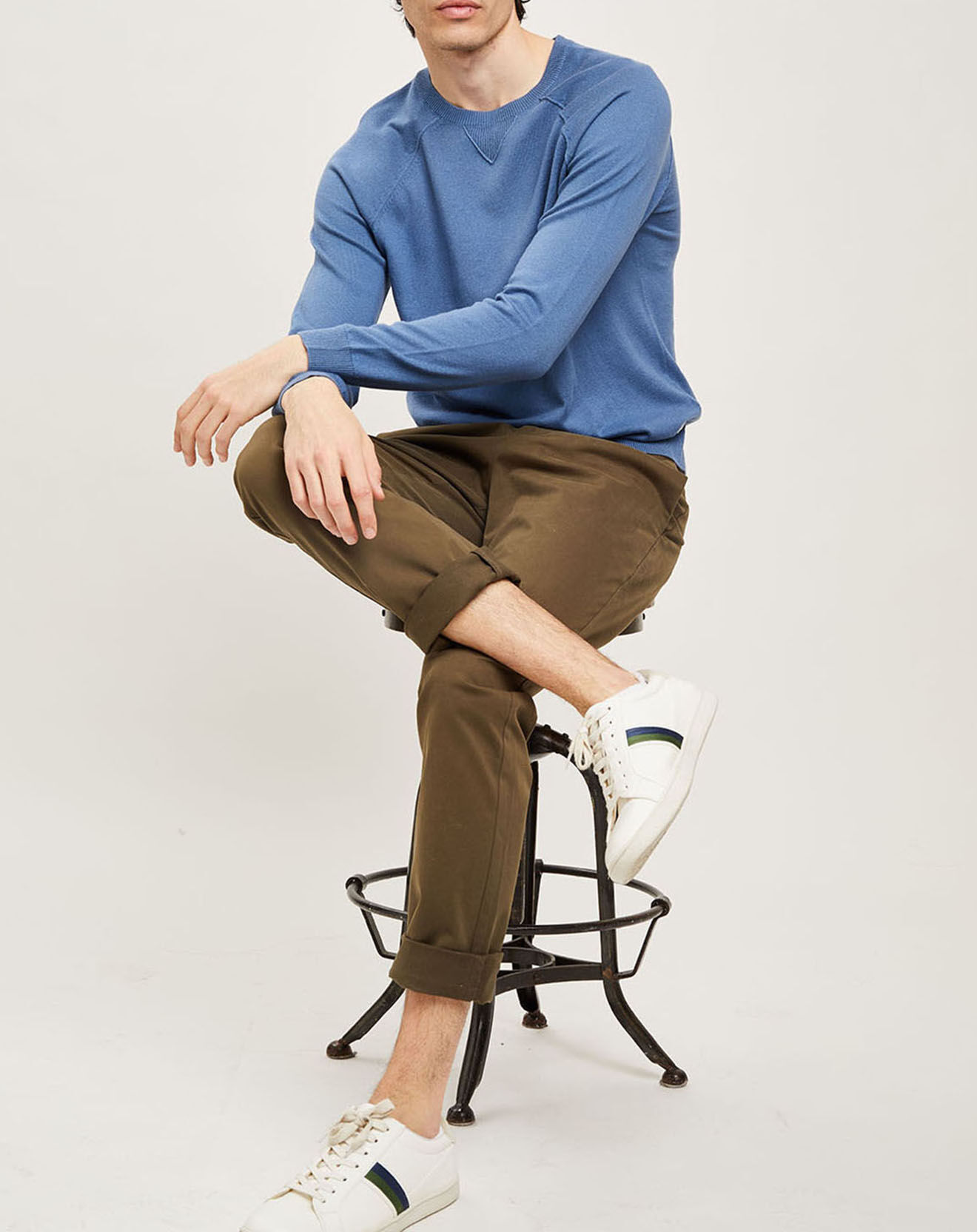 Harris Wilson Pull Oji bleu