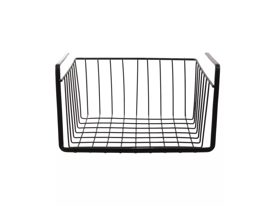 Panier suspendu en métal filaire noir Longueur 26cm