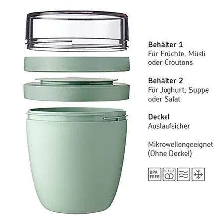 Mepal Lunchpot Ellipse - Nordic sage