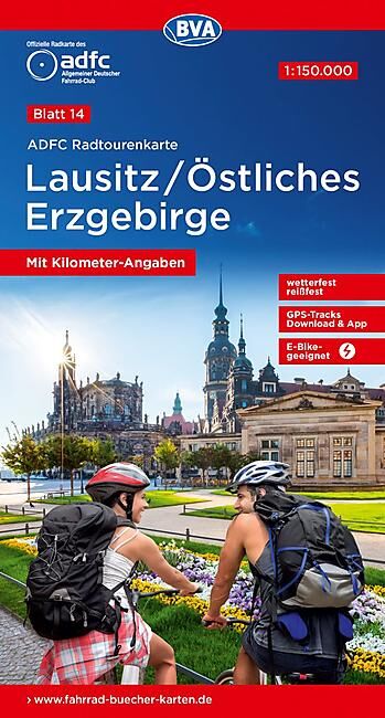 ADFC - 14 LAUSITZ OSTLICHES ERZGEBIRGE 1 150 000