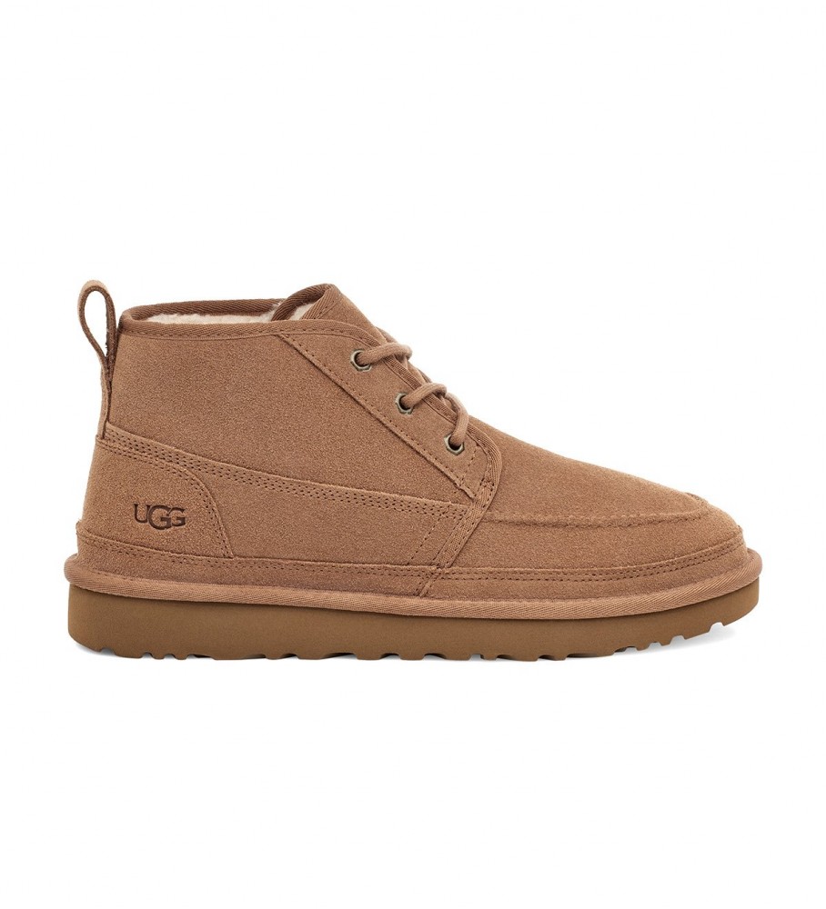 Botas de cano curto UGG M Neumel Moc em couro marrom
