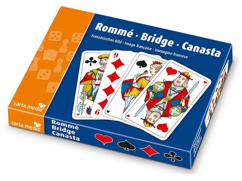 Carta.Media Familienspiel Rommé – Bridge – Canasta Französisches Bild