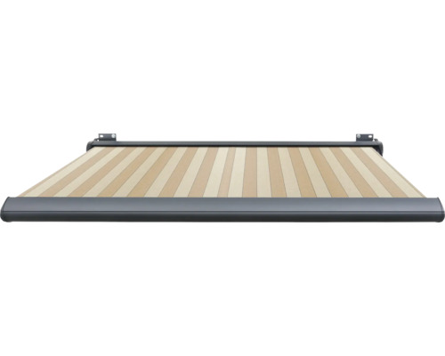 SOLUNA cassettescherm Exclusiv 2x1,5 doekdesign S2238 frame RAL 7016 antracietgrijs aandrijving rechts incl. motor en wandschakelaar