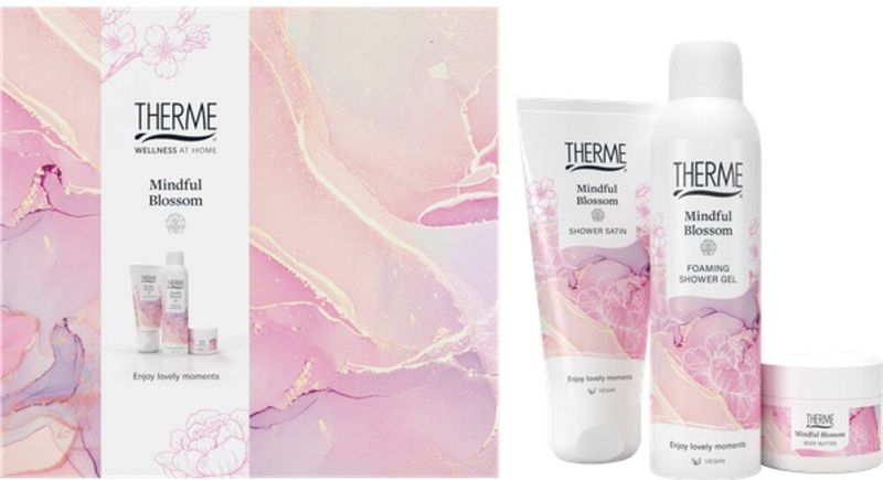 Therme - Mindful Blossom - Wellness Geschenkset - 3 Stuks