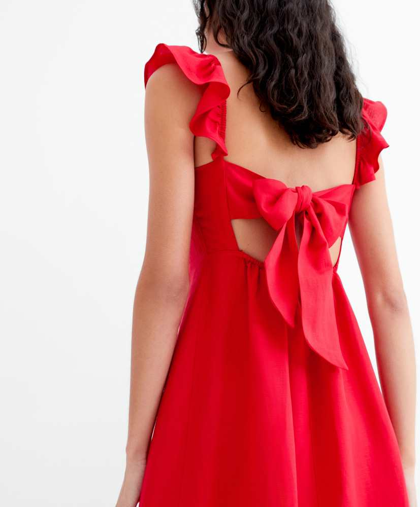 Vestido longo de linho com alças