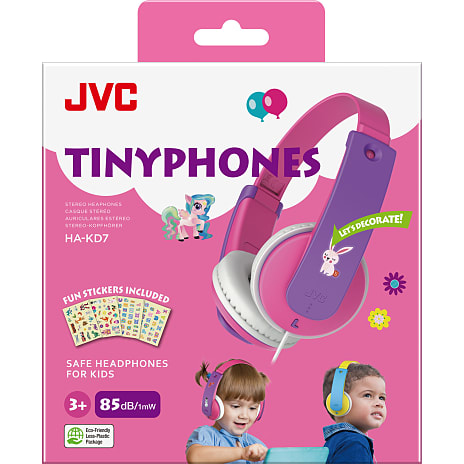 JVC Kids KD7 on-ear høretelefoner - rosa