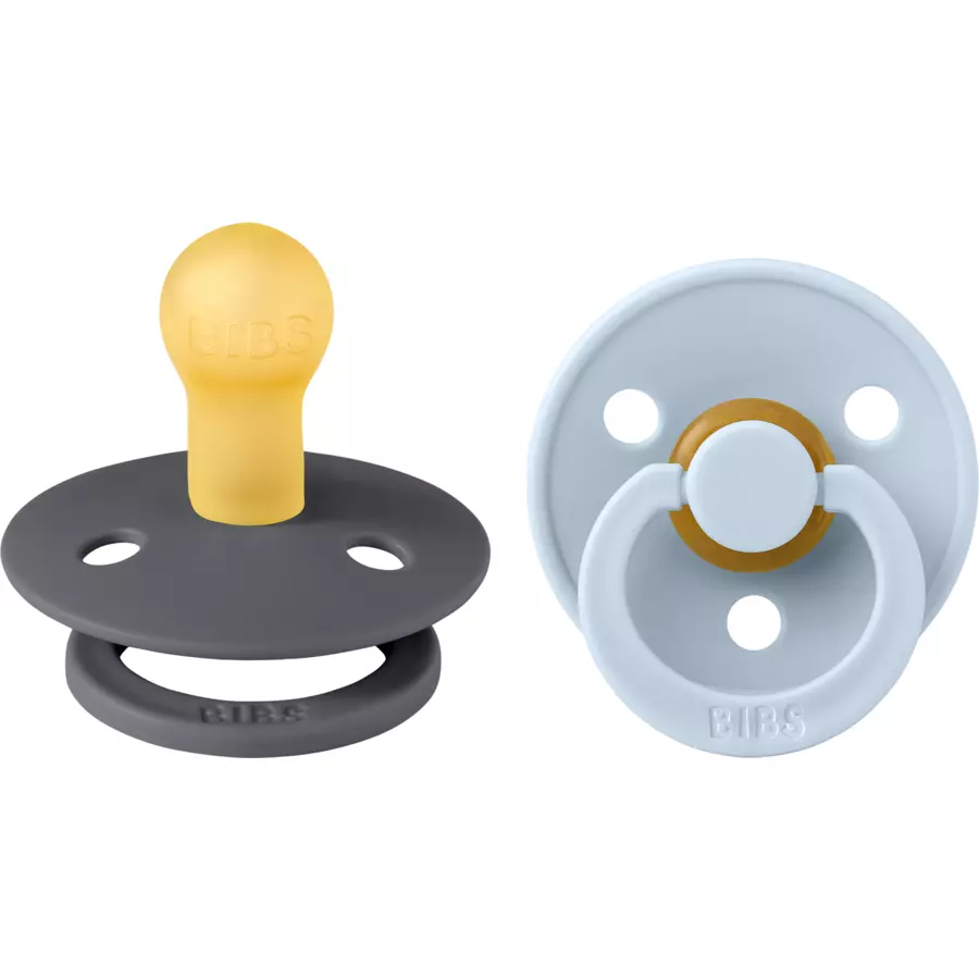 BIBS® Schnuller Colour Baby Blue  Iron 0-6 Monate, 2 Stk.