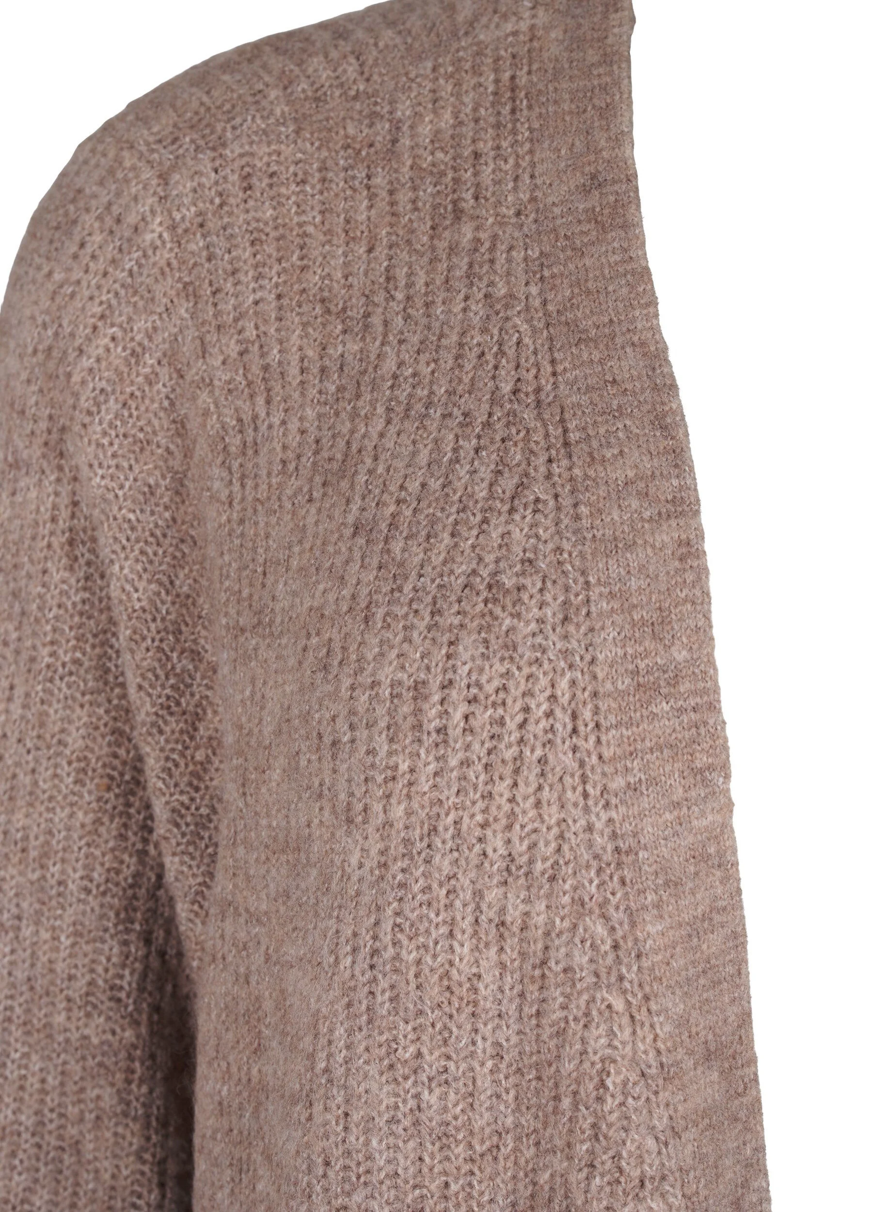 FLASH - Ribstrikket cardigan med slidser
