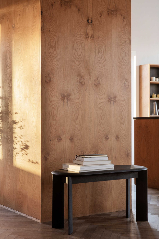 Ferm Living Bevel eetbank 90 wit geolied eiken
