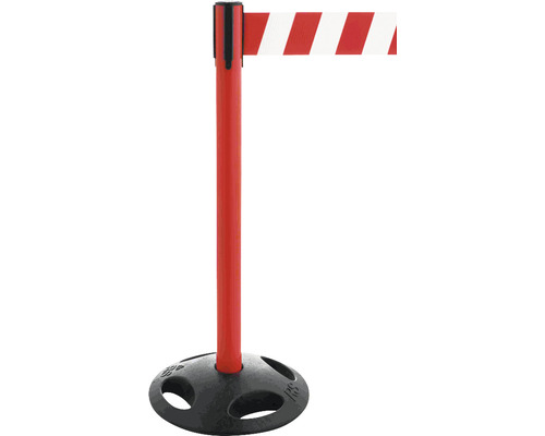 Traffico Type 2.6 menigtebeheersingssysteem, rode palen, wit/rode banden, uitschuiflengte 3,80 m