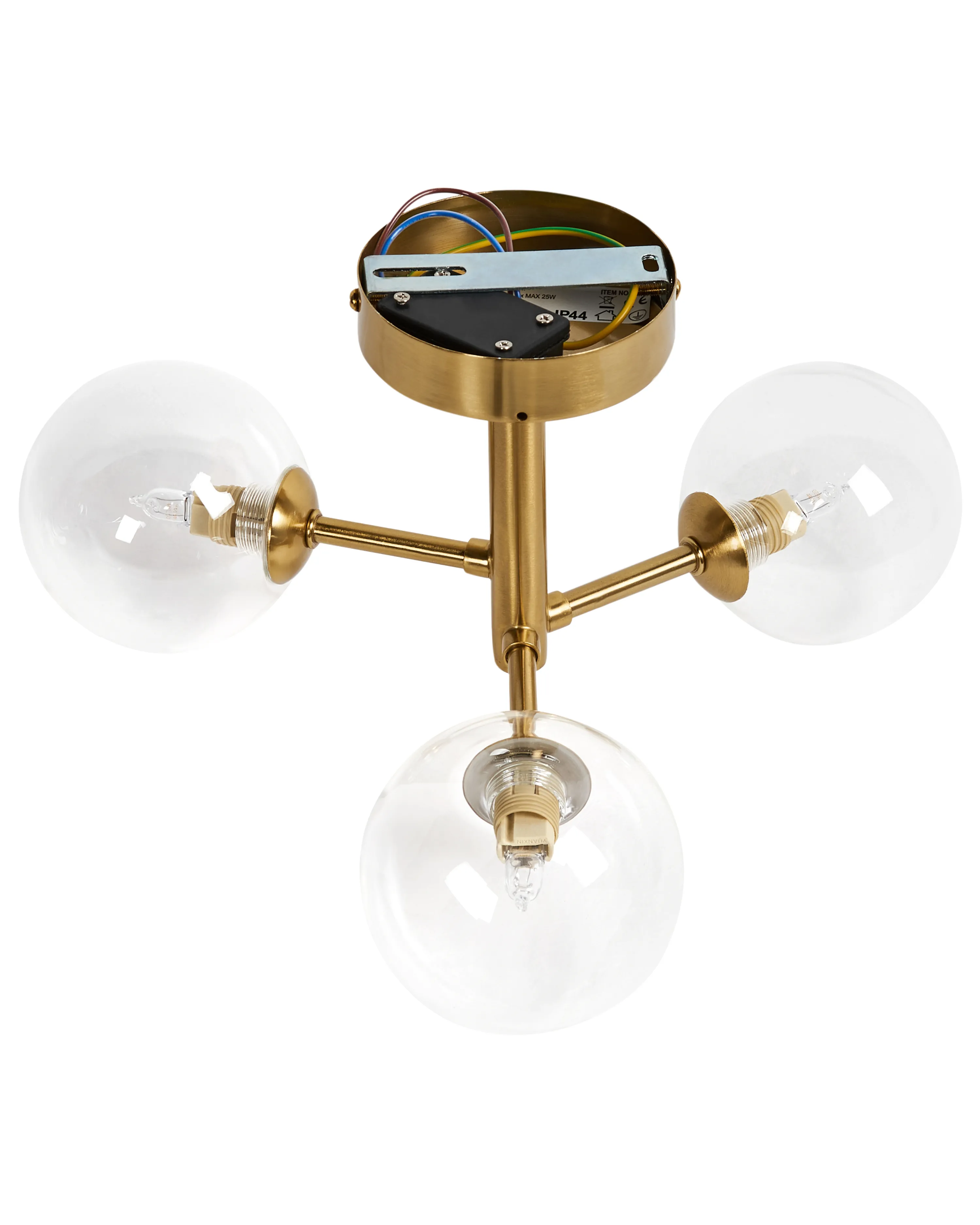 Plafondlamp MARICAO Glas Messing