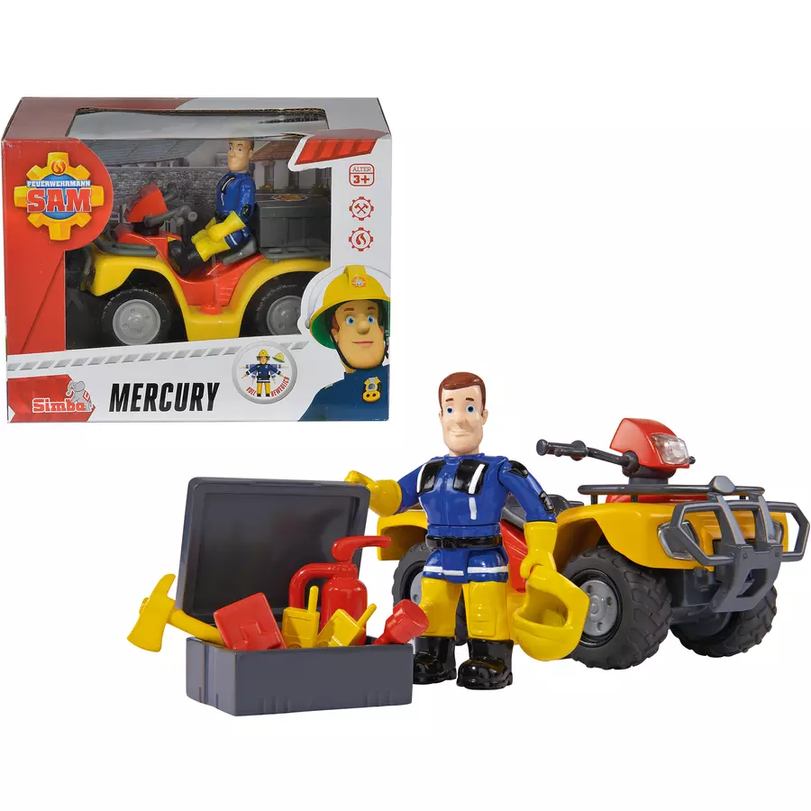 Simba Toys Feuerwehrmann Sam - Mercury-Quad mit Figur