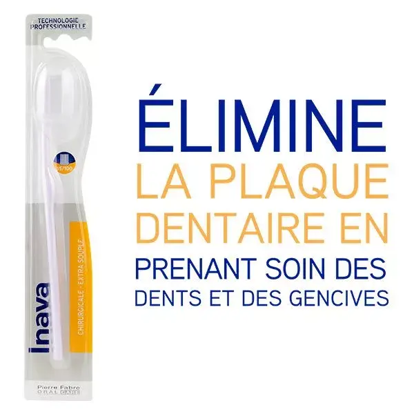Escova de dentes cirúrgica Inava 15 100, pacote com 2 unidades.