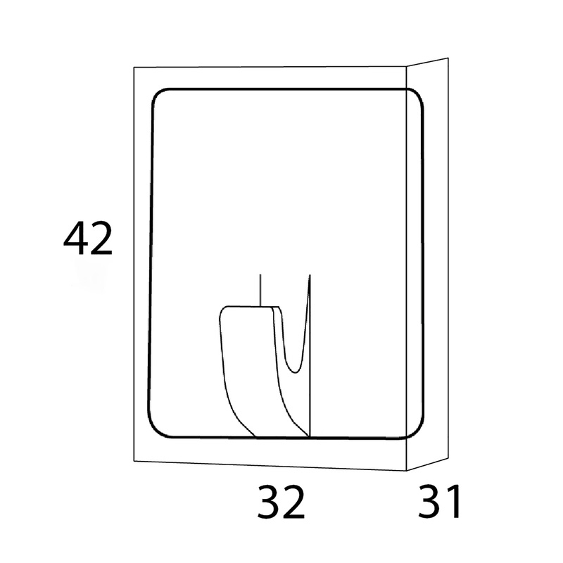 Tiger Rectangle haak medium wit