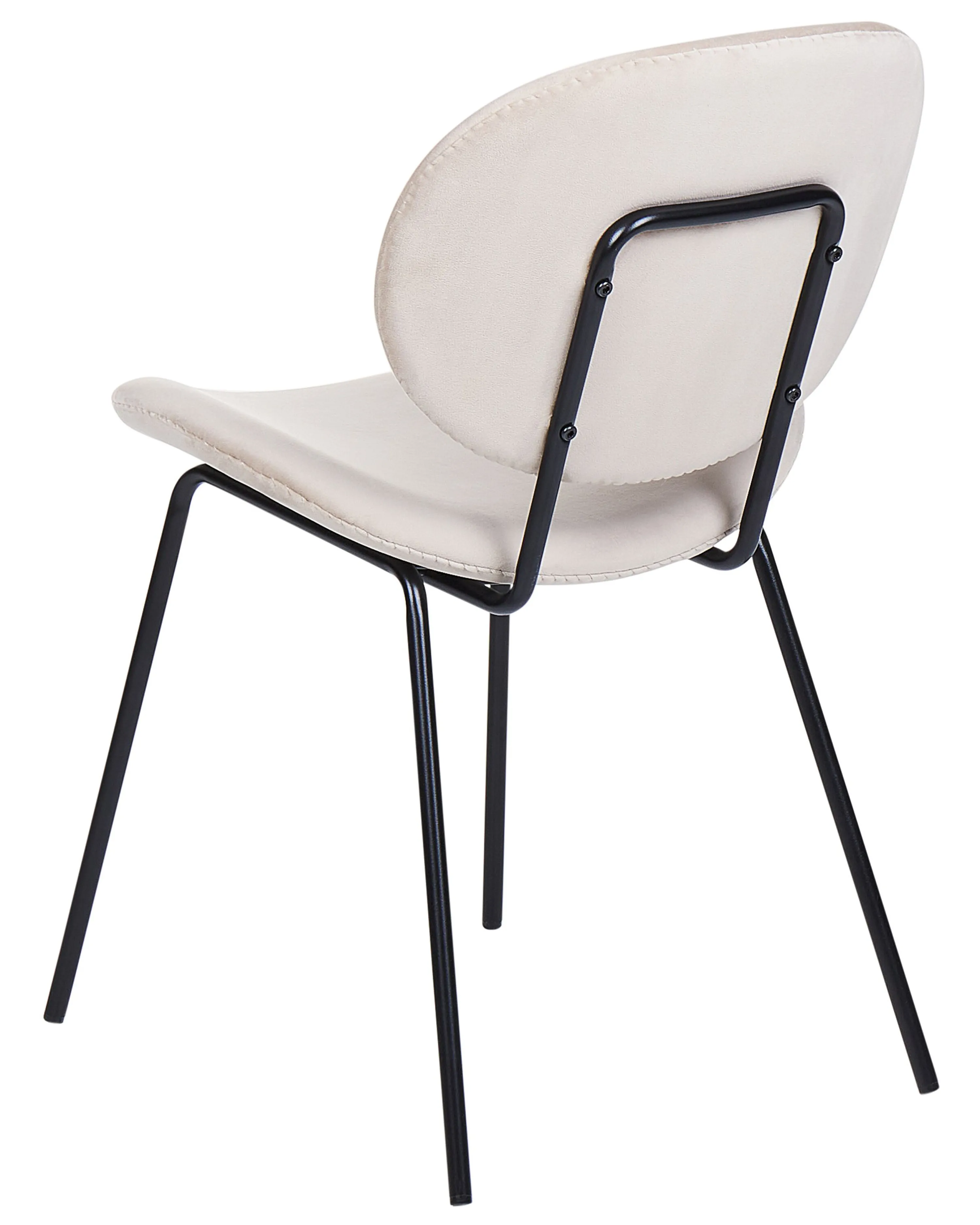 Set van 2 eetkamerstoelen LUANA Fluweel Lichtbeige