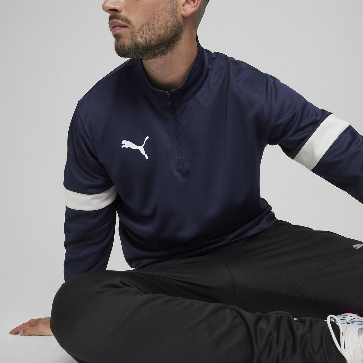PUMA<br>Moletom com zíper de 1/4 e cintura individual