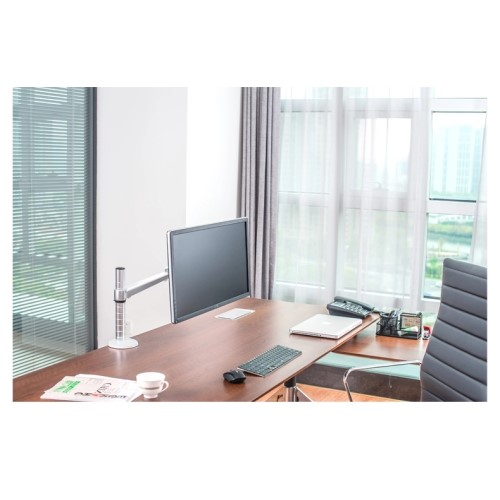 (18-42cm) Schwenkbare Aluminium Monitor Tischhalterung Arm 17