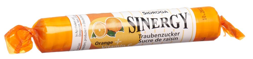 SINERGY Traubenzucker Orange   Vitamin C Rolle 40 g
