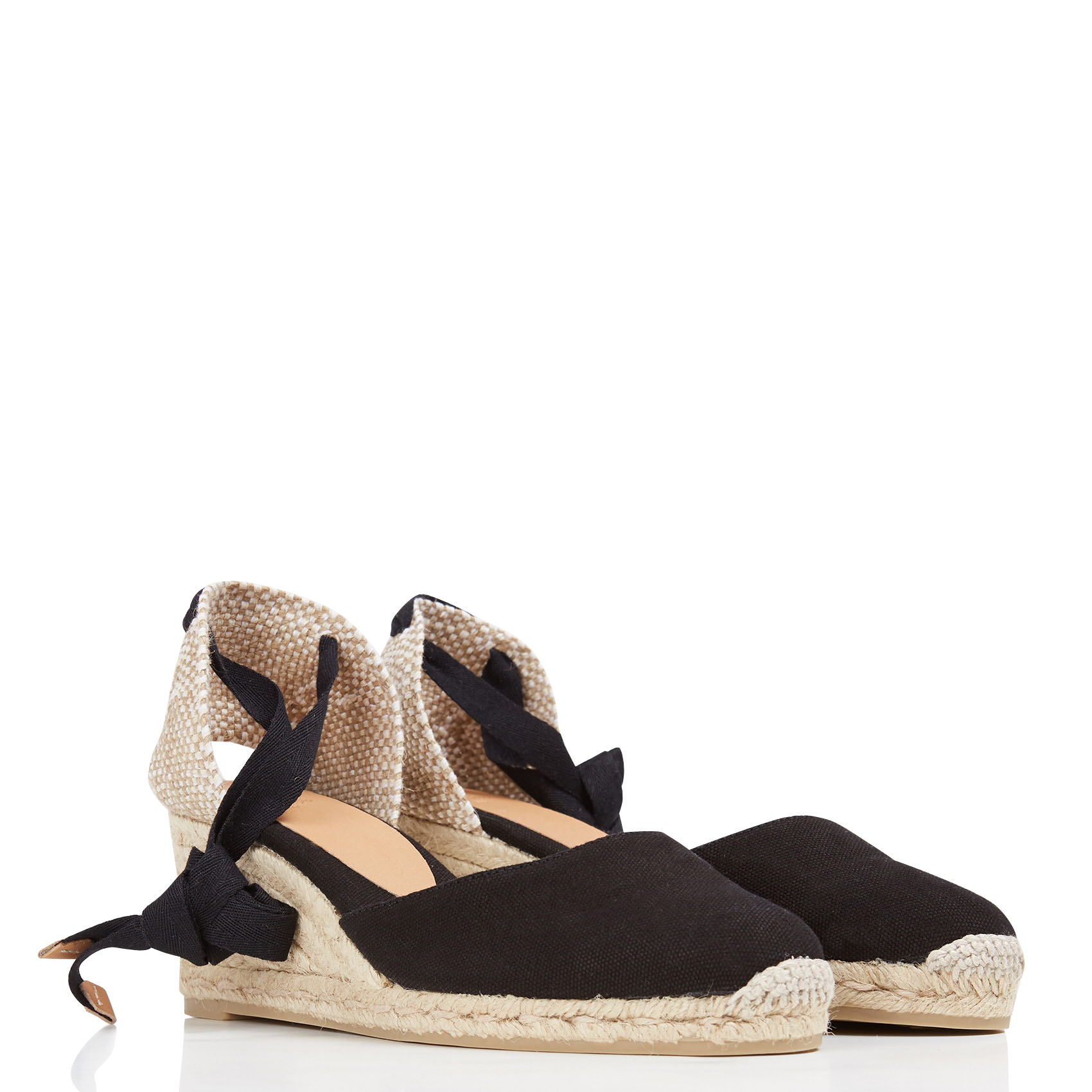 CARINA - Espadrilles compensées en toile | Noir