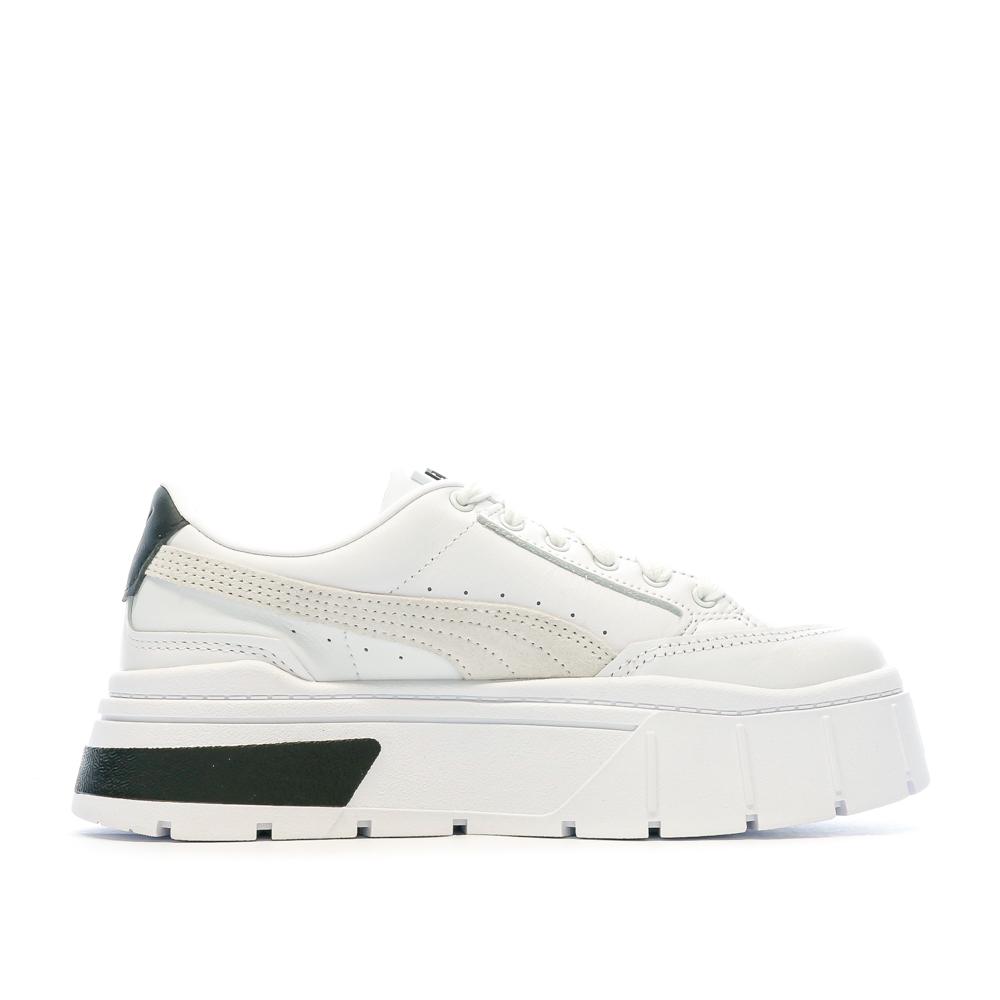 Puma Baskets Blanche/Beige/Noir Femme Puma Mayze Stack 384363