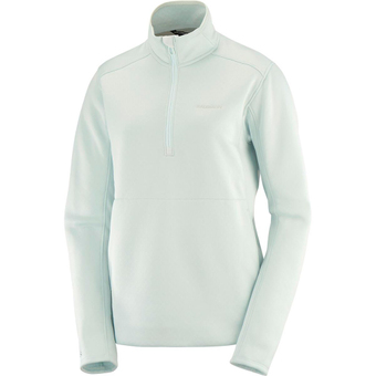 Salomon Essential Midfleece Halfzip Pullover Misty Blue Damen
