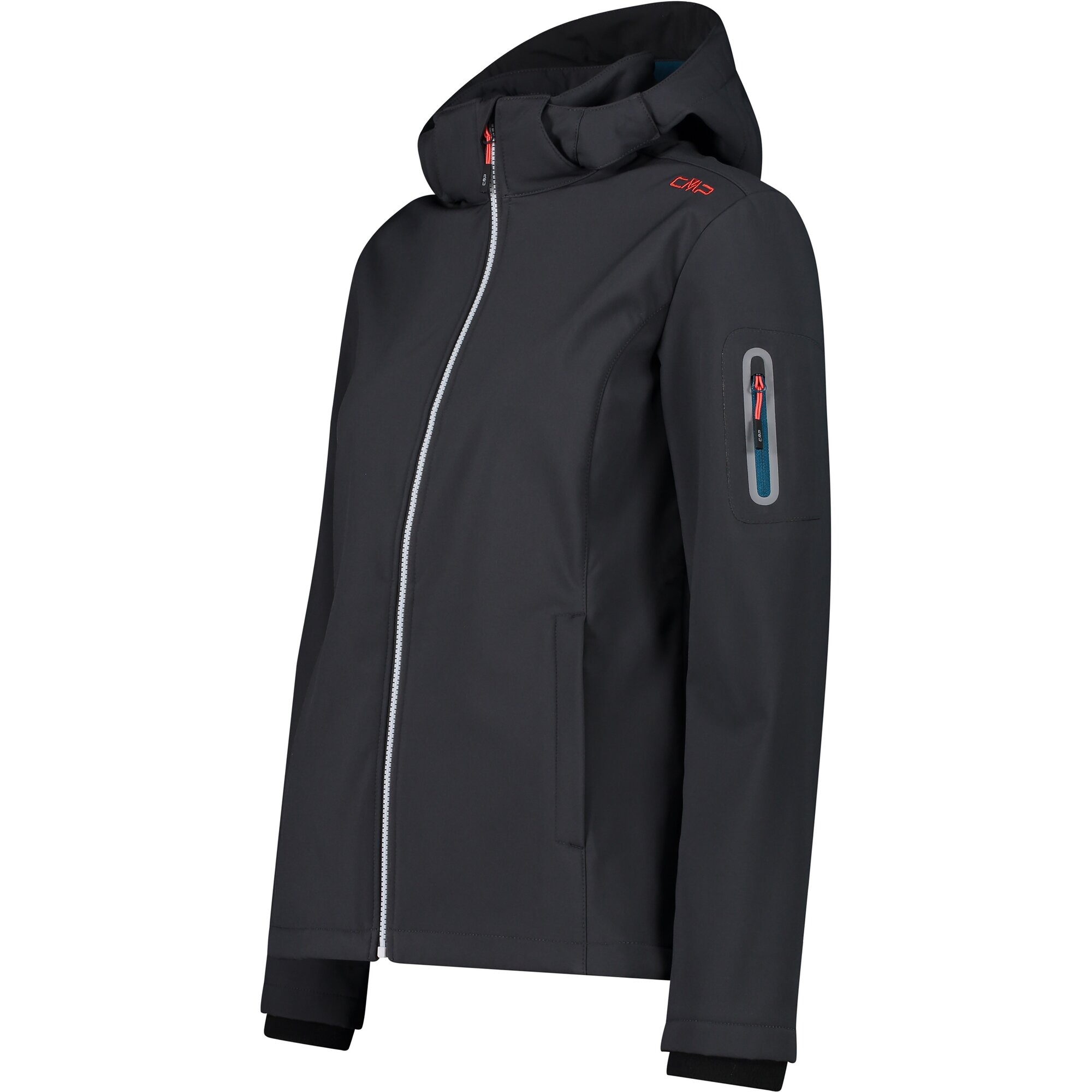 CMP Softshelljacke »WOMAN JACKET ZIP HOOD« 1 Stk. tlg. Wärmend & wind- & wasserabweisend, Übergangsjacke
