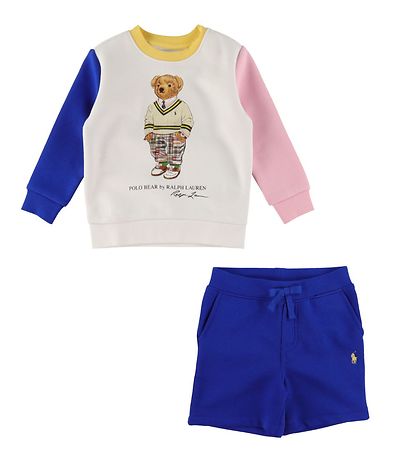 Polo Ralph Lauren Sweatshirt/Sweatshorts - Watch Hill - Hvid/Bl?
