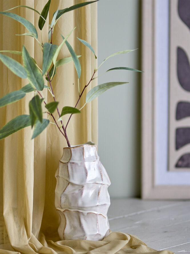 Bloomingville Dolores Vase, Hvid, Stentøj Hvid