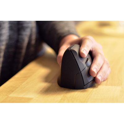 Waateck - souris sans fil ergonomique pour gaucher - noir